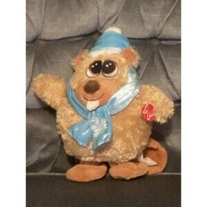 Beaver Plush Sings My Two Front Teeth Song Feet Move 8.5 Inch